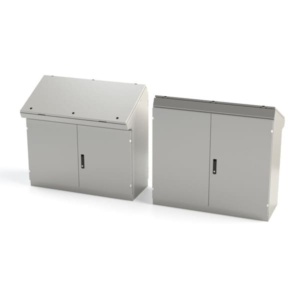 1/4 Turn Latch, 3 Point Latch with Keyed Handle Electrical Enclosures, 46-1/4 in H, 18-1/2 in D